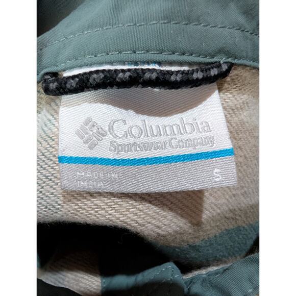 Columbia Mens Plaid Pitchstone Heavyweight Flannel Button Up Shirt Sz S AM8573 - Picture 6 of 7